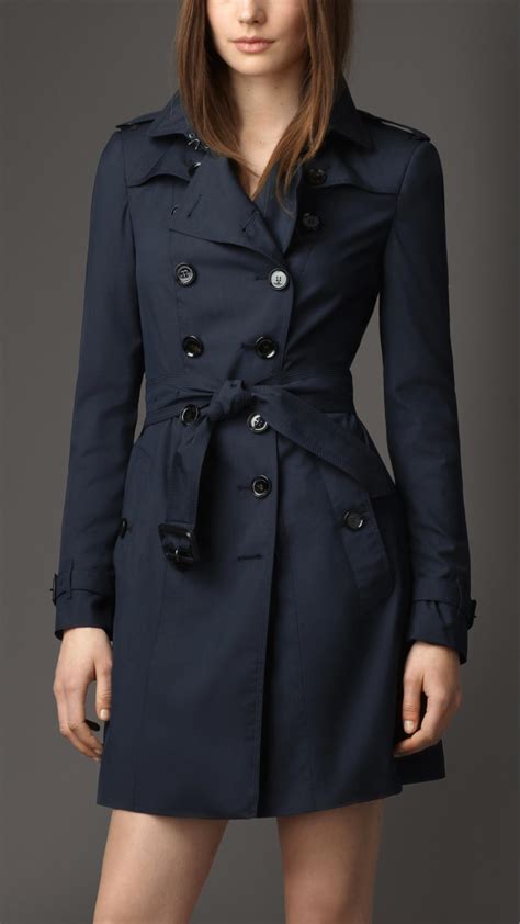 trench burberry bleu marine femme|Burberry shell trench coat.